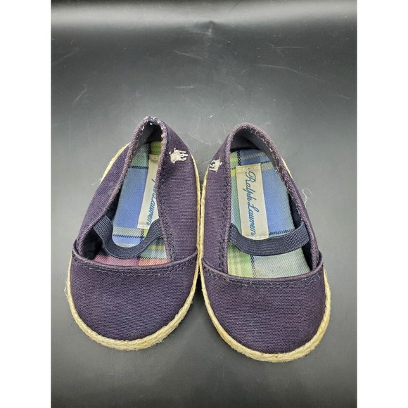 Polo Ralph Lauren Size 1 Loafers Slip On Baby Shoes Boy Blue Pre-owned Adorable - Picture 7 of 8